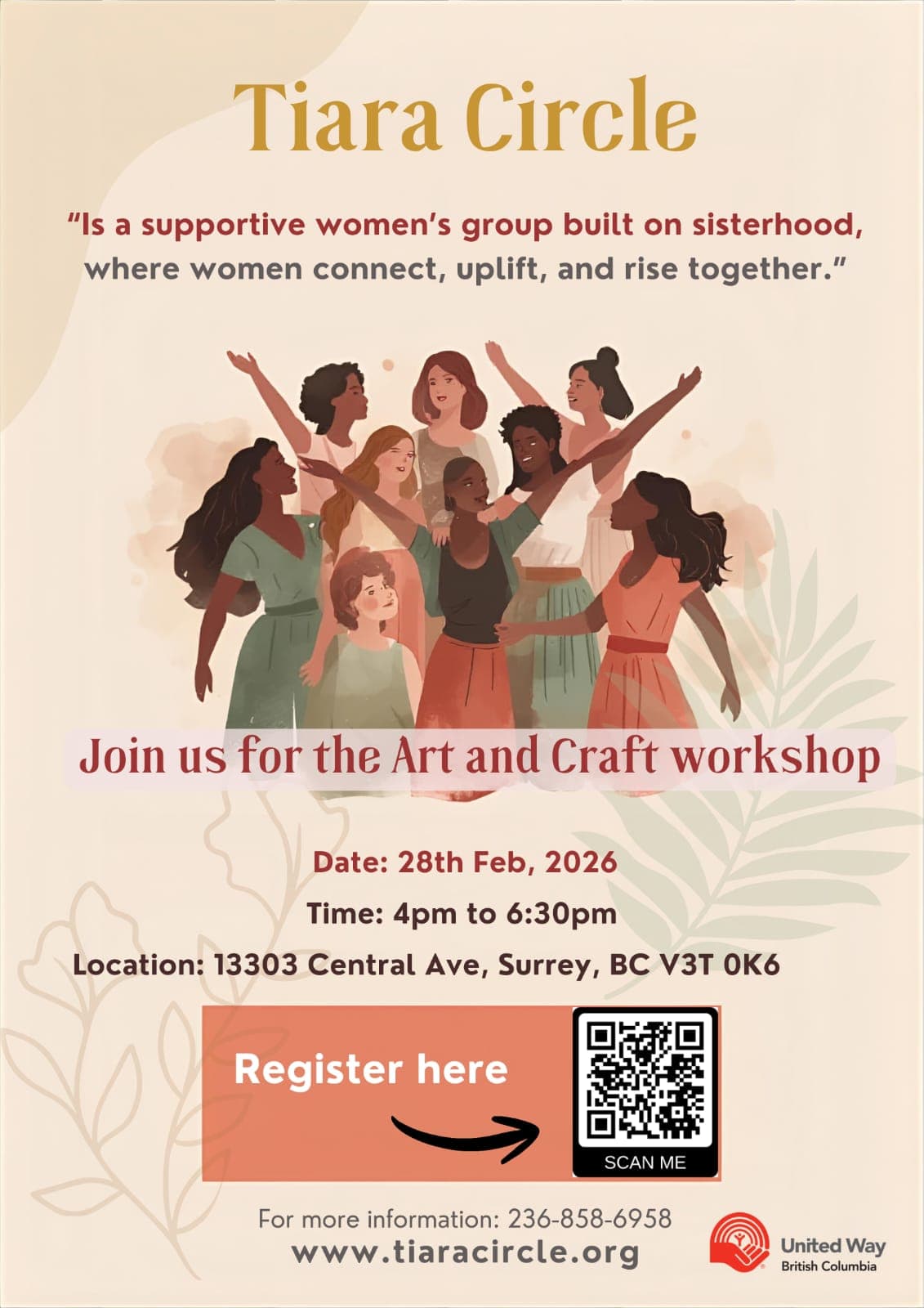 Upcoming community event poster